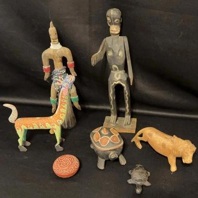 Collection of African Art And Carved Animals