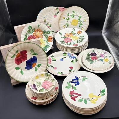 Lot Of Blue Ridge Hand Painted Dishes