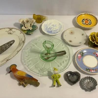 Lot Of Vintage Decorative Plates, Serving Ware, Figurines