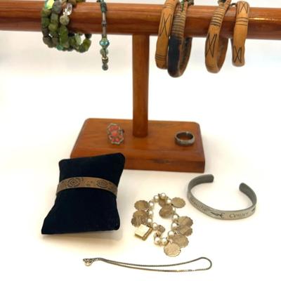 Bracelets, Leather, Metal, Beaded
