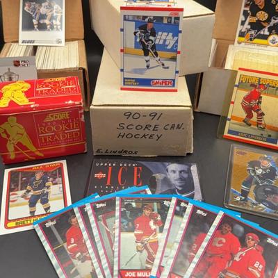 1990, 1991 Score And Upper Deck Hockey Trading Cards