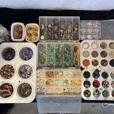 Turquoise, Glass, Metal, Handmade Clay Beads For Jewelry Making