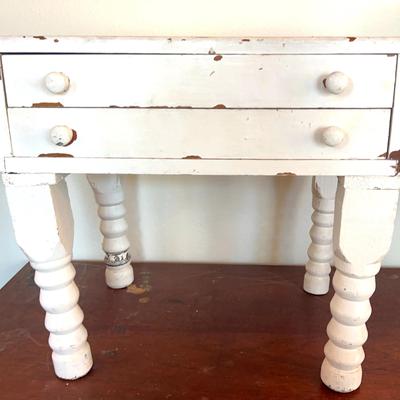 Small White Side Table