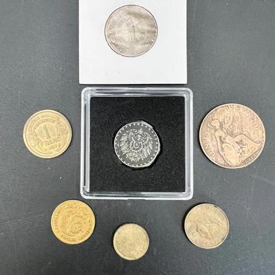 German 1916 Reich Coin And Other Foreign Coins