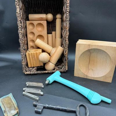 Wood Dapping & Punch Set, Brass Dapping