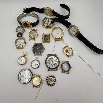 Assorted Watch Faces, Stamps, Magnets & Thread Spool Holder