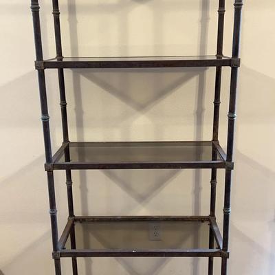 70s Hollywood Regency Brass Etagere