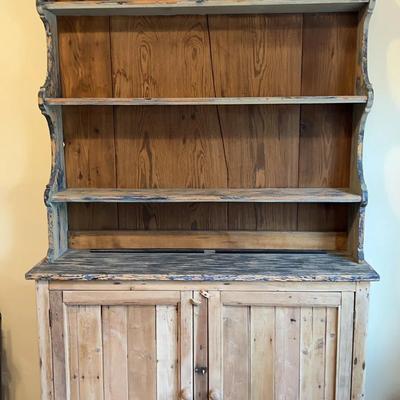 Vintage Painted Pine Hutch