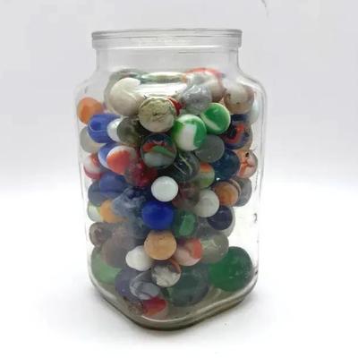 Jar Of Vintage Marbles