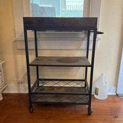 Wood & Metal Bar Cart