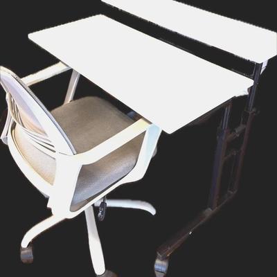 Adjustable Art/work Desk With Task Chair And Paper Shredder
