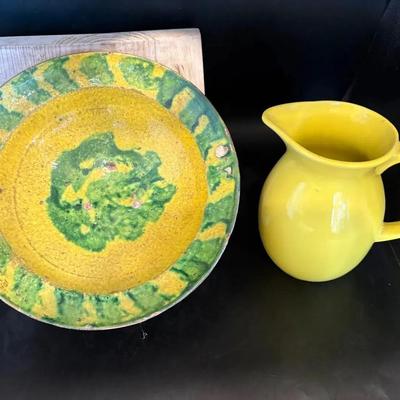 Handmade Pottery Bowl, Pitcher