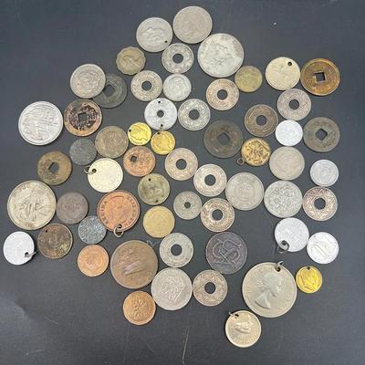 Collection Of Coins And Tokens Artist Used For Jewelry