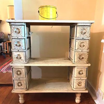 Antique white Sofa Table With Drawers