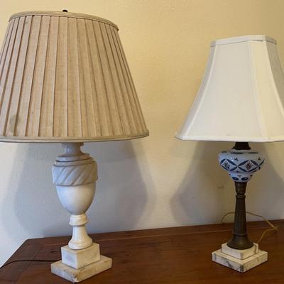 2 Marble base Lamps