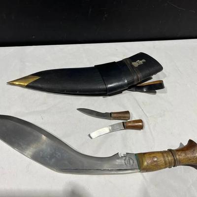 India Gurkha Kukri Military Fighting Knife With Sheath