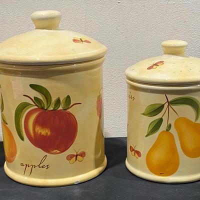 Four Vintage Pier 1 Provence Cookie Jar Canisters
