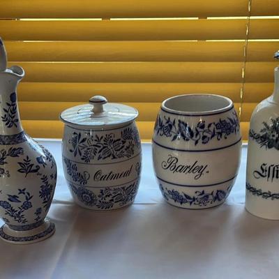 European Blue & White Collectible Porcelains