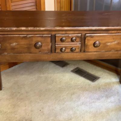 Asian Inspired Wood Console/Buffet Table