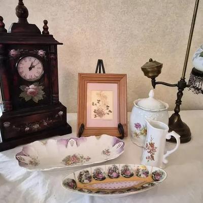 Floral Vanity Set and Decor