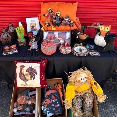 Festive Fall Collection with Scarecrow, Metal Lanterns & Autumn Décor