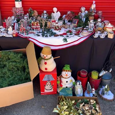 Holiday Cherub & Christmas Décor Collection with Tree Skirt and Greenery