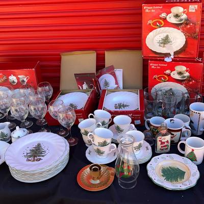 Nikko Happy Holidays Christmas Dinnerware and Glassware Collection