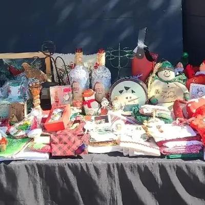 Christmas Home Décor Collection Featuring Linens, Pillows & Figurines