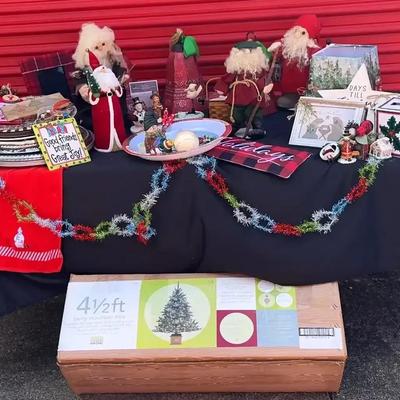 Christmas Collection Featuring Hummel Figurine, Platters & Santa Figures