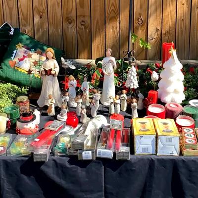 Willow Tree Angels & Holiday Décor Collection with Candles and Hallmark Angel