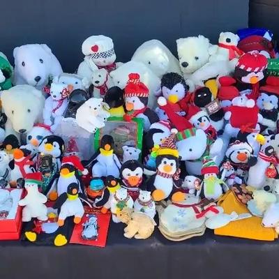 Christmas Plush Collection Featuring Penguins & Polar Bears