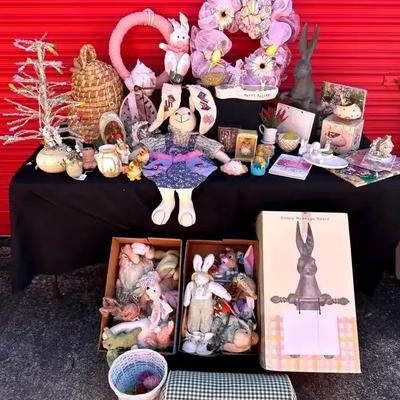 Easter Collection Featuring Resin Bunny Message Board, Wreaths & Spring Décor