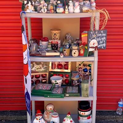 Snowman Christmas Collection Featuring Music Box, Ornaments & Cookie Jar