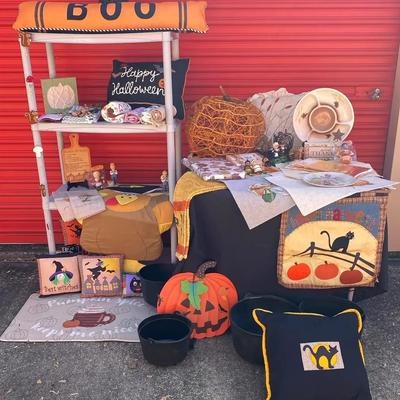Halloween & Fall Décor Collection with Pillows, Cauldrons & Lighted Pumpkin