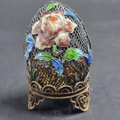 Russian silver egg