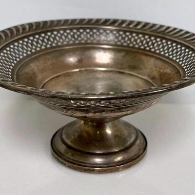 “National” Sterling Weighted Candy Dish