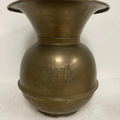 Vintage Union Pacific Railroad Spittoon