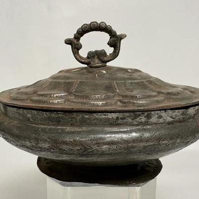 19th-Century Handcrafted Copper Tureen