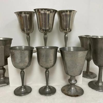 Vintage Pewter Wine Goblets from “Gotham” “Wallace” and More