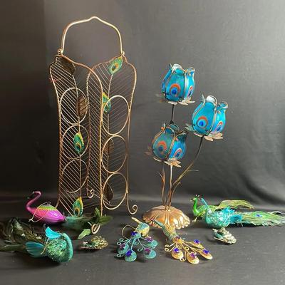 Metal Decor, Wine Holder, And Tulip Candle Holder