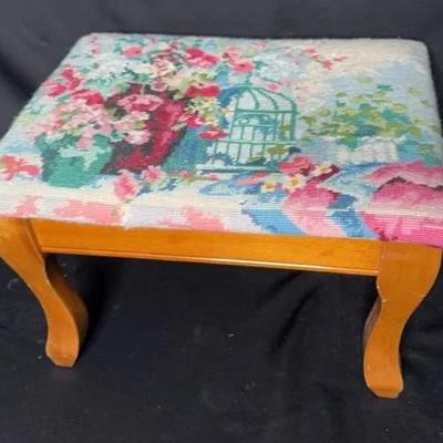Needle Point Foot Stool