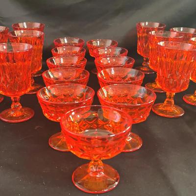 Vintage Noritake Tangerine Glass