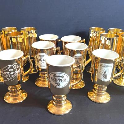 Hall China Golden Glo Irish Mugs