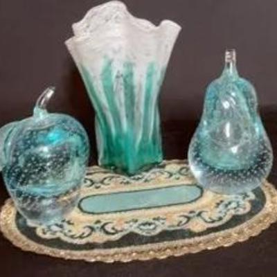 Murano Glass Vase and Paperweights