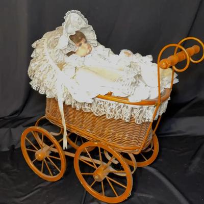 Victorian Dolls In Stroller
