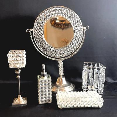 Crystal Embellished Vanity Set Of 5