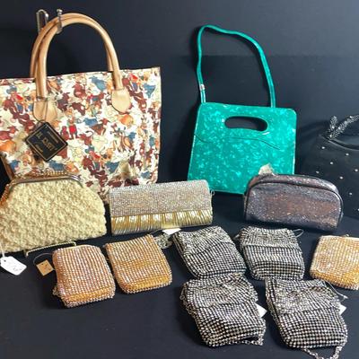 Beaded Clutches, Studded Purse and Tote Bag