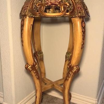 Ornate Plant Stand in Gold