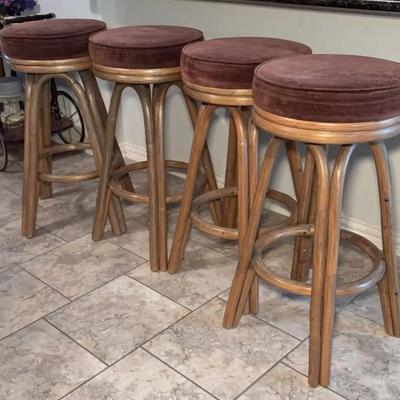 Bamboo Style Barstools-4