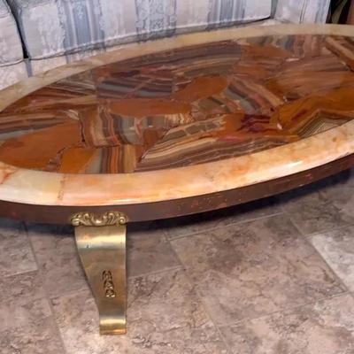 Marble Oval Coffee Table